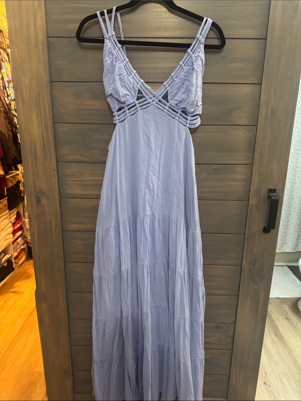 Free People Lavender Maxi Dress with Strappy Bodice